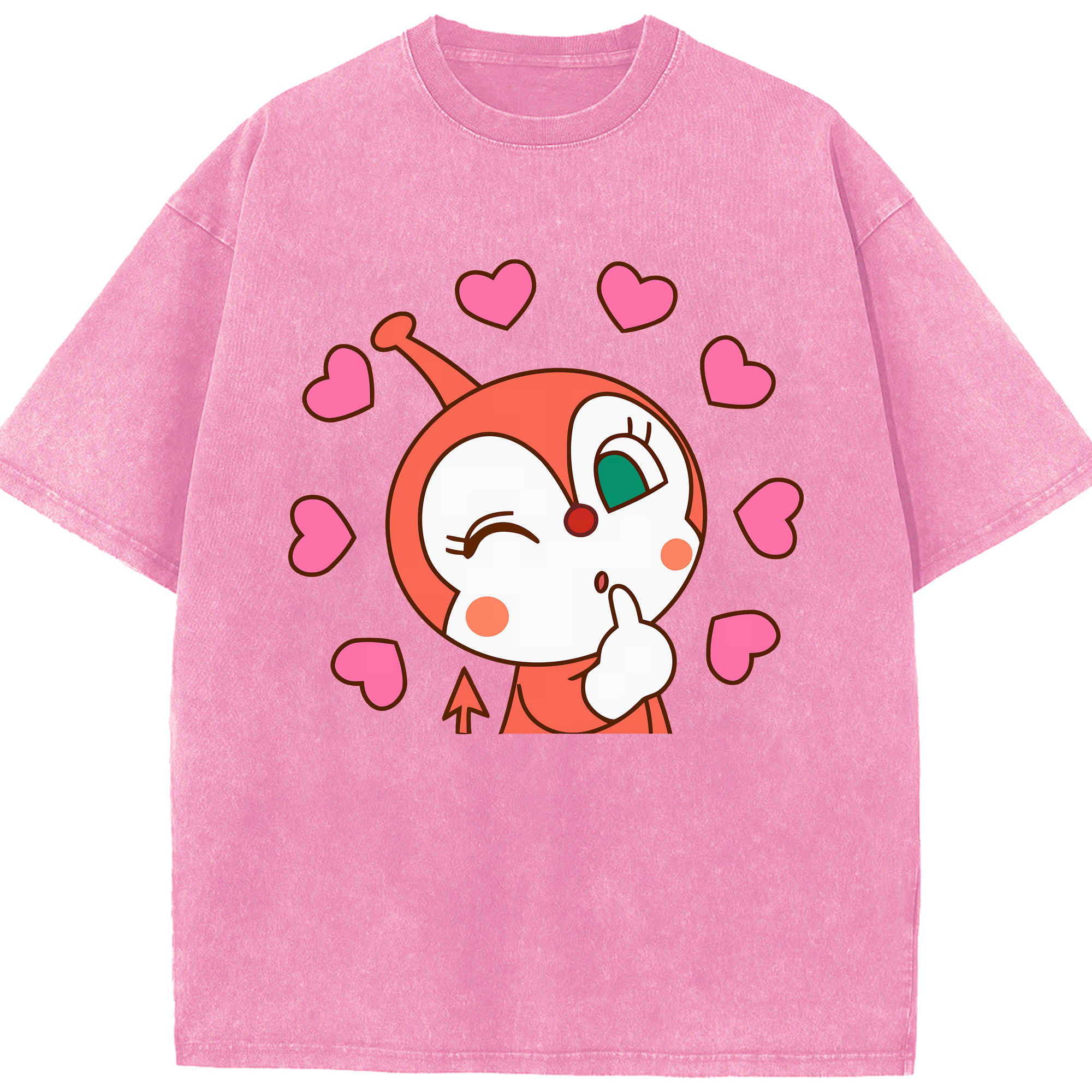 （画像用） アンパンマン Anpanman 綿100% ヴィンテージ風 半袖Tシャツ（フロントプリント）